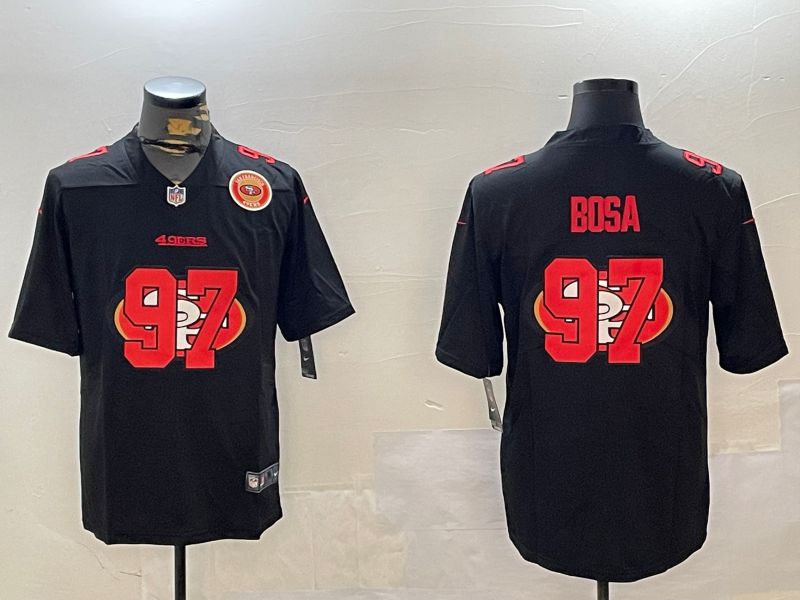 Men San Francisco 49ers #97 Bosa Black Fashion 2024 Nike Limited NFL Jersey style 8